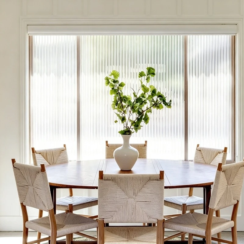 6 mm Clear Reeded Glass Decorative Privacy Film suppliers
