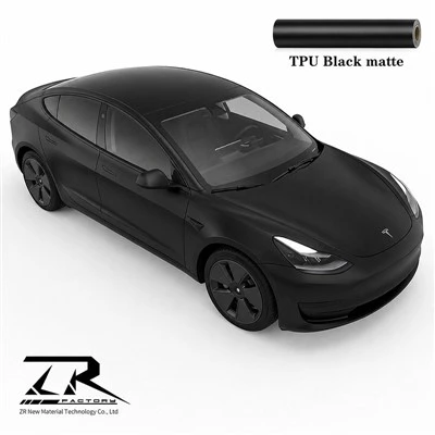 TPU Black Matte 7.5 Mil Car Color Change Wrap Film
