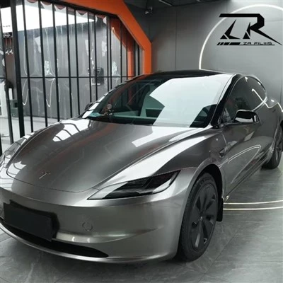 TPU Liquid Metal Silver 7.5 Mil Car Color Change Wrap Film