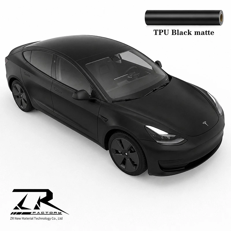 TPU Black Matte 7.5 Mil Car Color Change Wrap Film manufacturers