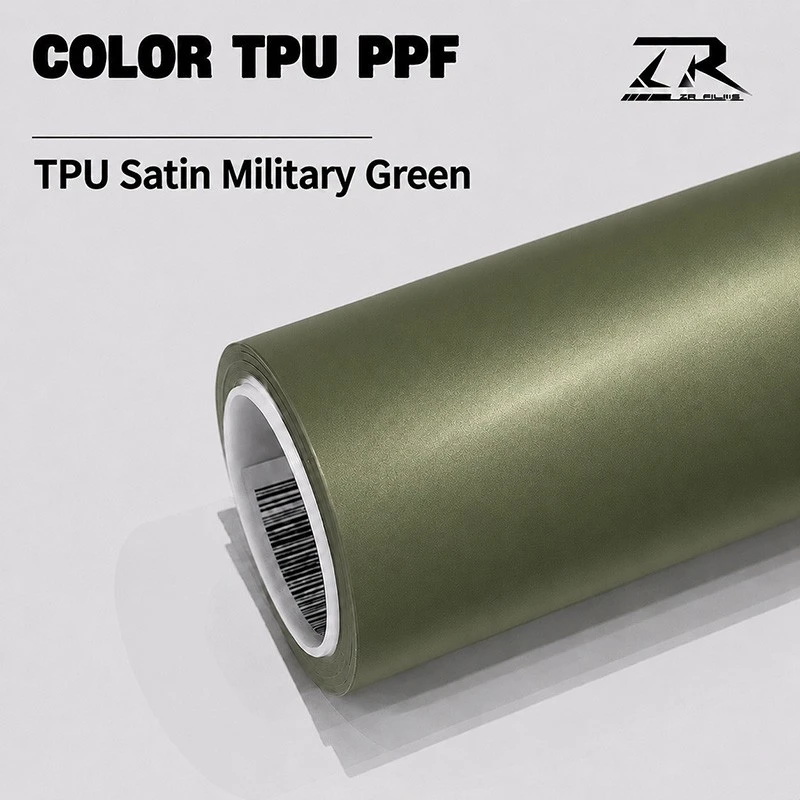 TPU Satin Military Green 7.5 Mil Car Color Change Wrap Film suppliers